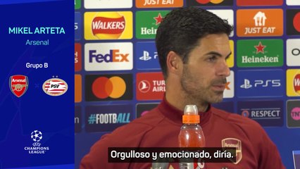 Arteta debuta como técnico en Champions: "Orgulloso y emocionado"