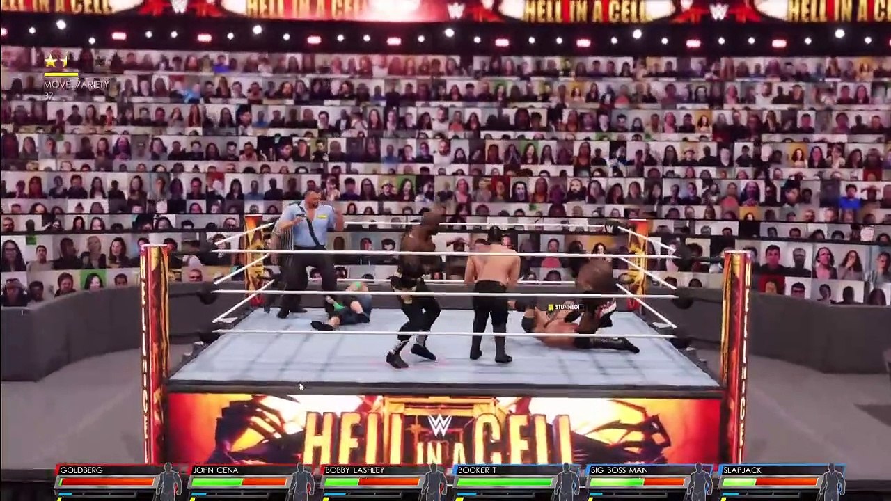 WWE BOOKER T, BIG BOSS MAN & SLAPJACK vs  JOHN CENA, GOLDBERG & BOBBY LASHLEY