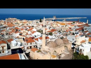 Rethymno Drone Footage Crete - The Lighthouse & Neratze Mosque