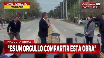 Sergio Massa inaugurá obras en Moreno e Ituzaingó