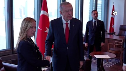 Cumhurbaşkanı Erdoğan, İtalya Başbakanı Meloni'yi kabul etti