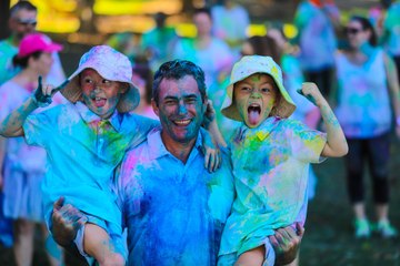 The Colour Frenzy fun run or walk is in Canberra this weekend