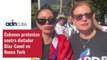 Cubanos protestan contra dictador Díaz-Canel en Nueva York