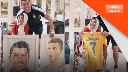 Ronaldo bertemu pelukis kurang upaya