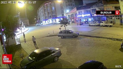 Burdur’da kaldırıma çarpan motosikletin 100 metre sürüklendiği kaza
