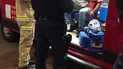 Homem é socorrido pelo Siate após ser assaltado na Rodoviária de Cascavel