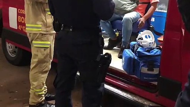 Homem é socorrido pelo Siate após ser assaltado na Rodoviária de Cascavel