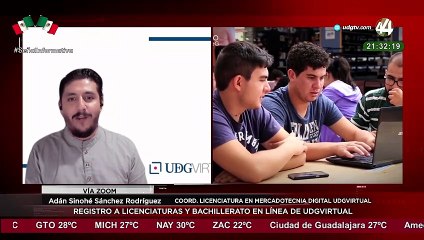 Adán Sinohé Sánchez nos habla sobre registro a licenciaturas y bachillerato en línea de UDGVirtual