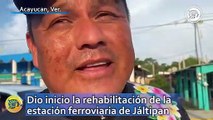Dio inicio la rehabilitación de la estación ferroviaria de Jáltipan