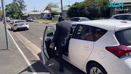 Sacked police officer Aaron Townsend leaves court