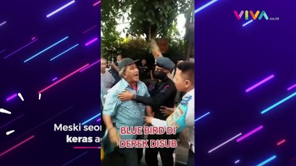Sopir Taksi Bluebird Cekcok Dengan Dishub, Nyaris Adu Jotos