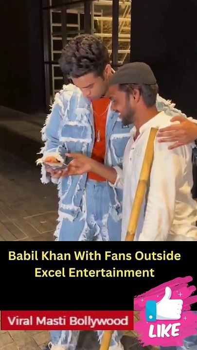 Babil Khan With Fans Outside Excel Entertainment