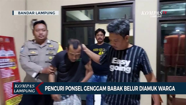 Pencuri Ponsel Genggam Babak Belur Diamuk Warga
