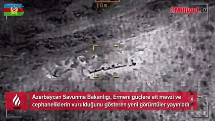 Ermeni güçlere ait mevzi ve cephanelikler böyle vuruldu