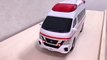 Ambulance toy minicar runs in an emergency with siren sounds!