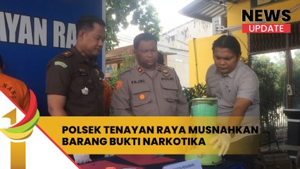 229 Butir Ekstasi Dan 100 Gram Sabu Dari 3 Tersangka Dimusnahkan Polsek Tenayan Raya