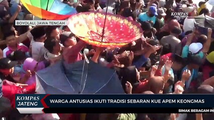 Warga Antusias Ikuti Tradisi Sebaran Kue Apem Keongmas