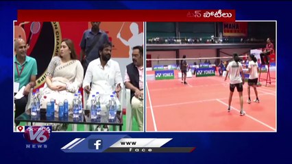 Minister Srinivas Goud Conducted Sub Junior Badminton Competition At Moinabad _ V6 News