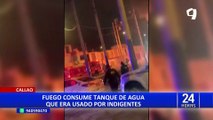 Callao: descartan demoler antiguo tanque de agua que fue consumido por incendio