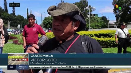 Guatemaltecos marchan en rechazo a la judicialización del proceso electoral