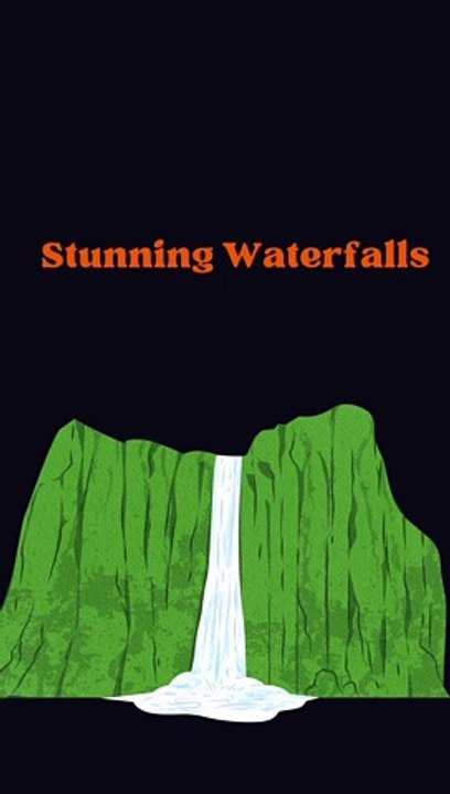 Stunning Waterfalls Water flow Steam