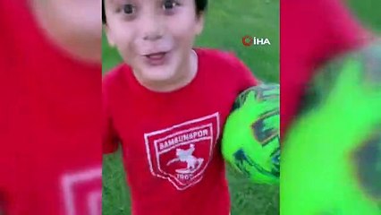 Samsunspor Taraftarı Minik Çınar'a Futbol Topu Hediye Edildi
