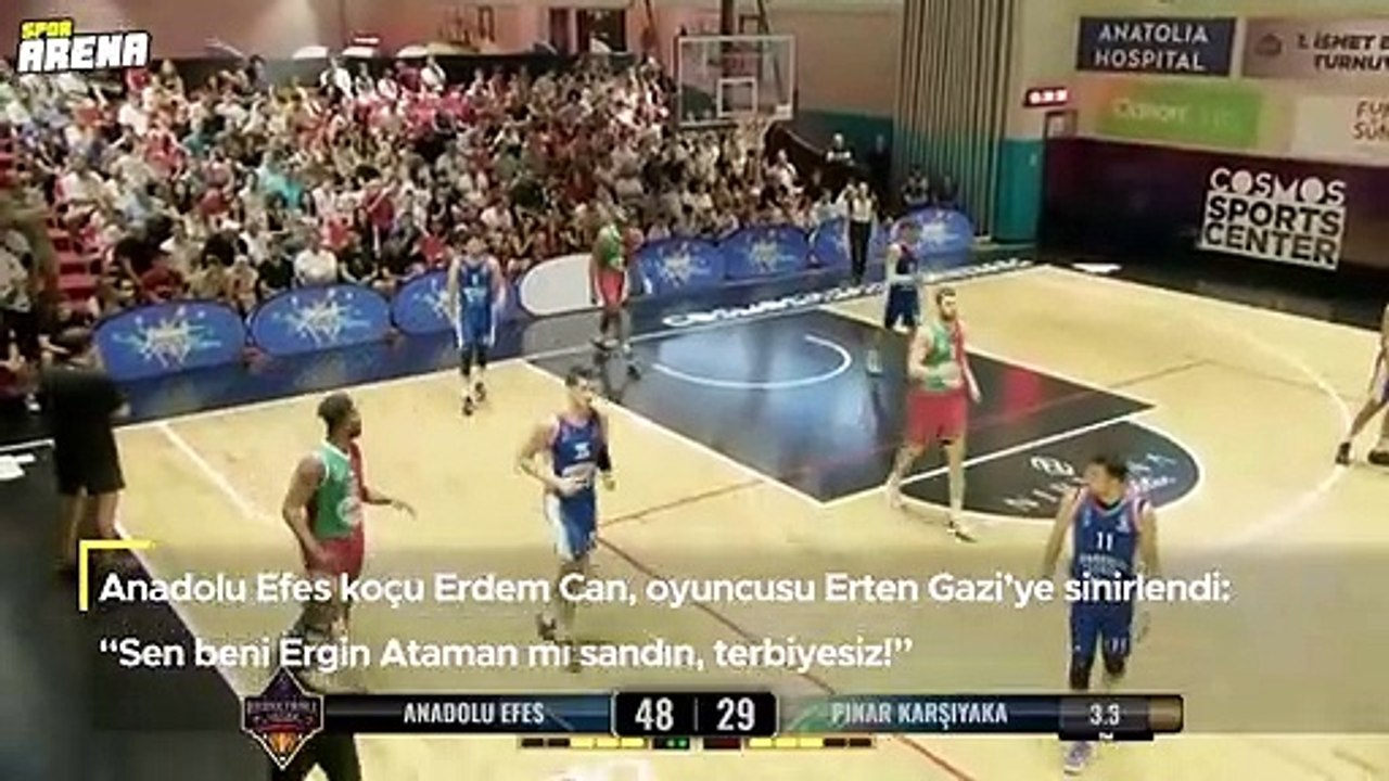 Erdem Can molada çok sinirlendi: "Sen beni Ergin Ataman mı sandın, terbiyesiz!"