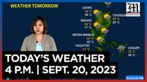 Today's Weather, 4 P.M. | Sept. 20, 2023