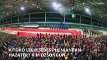 Népünnepély fogadta az Oroszországból hazatérő Kim Dzsongunt