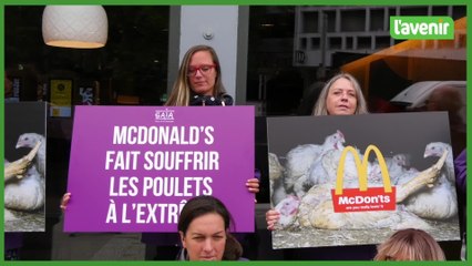 Action de GAIA devant le Mc Do de Namur