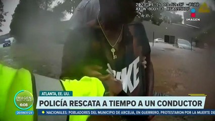 Conductor estuvo a punto de morir ahogado al quedar atrapado en su auto