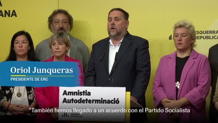NO Junqueras insiste en que ya han pactado la amnistía con el PSOE