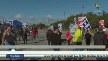 U.S. autoworkers union continues sixth day of strike