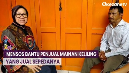 Penjual Mainan Keliling yang Jual Sepedanya dapat Bantuan dari Mensos