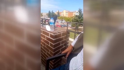 Karganın su şişesinin altındaki parayı alıp uçması gülümsetti