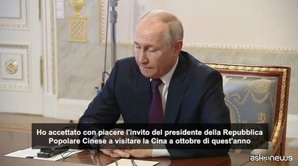 Putin: ho accettato l'invito di Xi a recarmi in Cina a ottobre