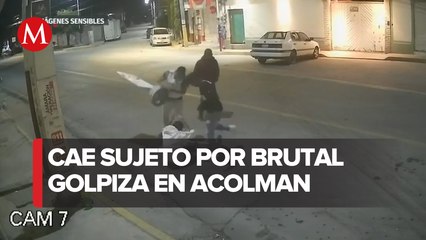 Cámaras del C5 registran detención del agresor en el caso Acolman