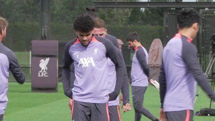 Liverpool squad Europa League training