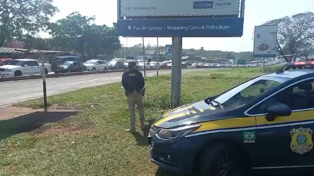 PRF informa congestionamento na Ponte da Amizade