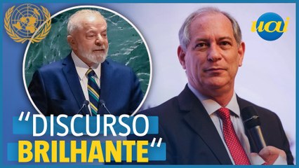 Discurso de Lula na ONU foi "brilhante", diz Ciro Gomes