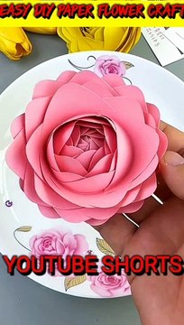 Title: Create Stunning Paper Flower Crafts #DIYCrafts Description: Unleash your creativity and learn to make exquisite paper flowers with our easy DIY tutorials. Watch now to transform your space with these affordable and beautiful crafts! ✂️