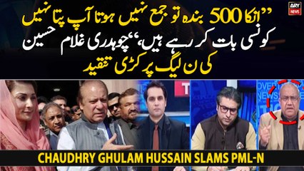 Chaudhry Ghulam Hussain slams PML-N's political tactics