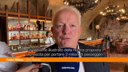 Ryanair, Wilson "In Sicilia vogliamo continuare a crescere"