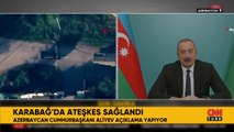 Son Dakika! Karabağ'daki ateşkes sonrası halka hitap eden Aliyev: Azerbaycan ordusu düşmanı cezalandırmıştır