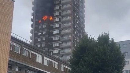 Fire rages from 15th floor of east London high-rise tower block
