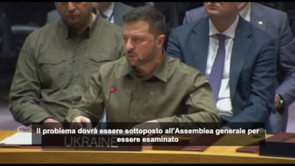Zelensky: aggressione russa criminale, Onu vada oltre veto Mosca