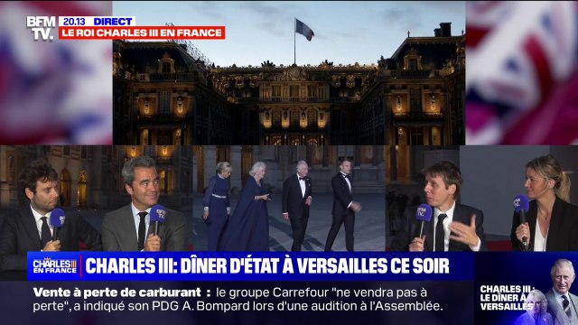 On ne voit pas un roi tous les jours dans sa vie : Plusieurs centaines de personnes se sont réunies aux abords du château de Versailles pour tenter d'apercevoir Charles III