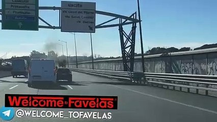 Automobilista a fuoco sul GRA
