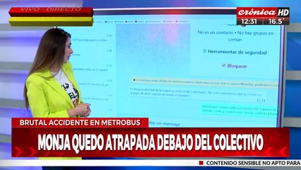 Una monja sufrió múltiples politraumatismos tras quedar atrapada debajo de un colectivo
