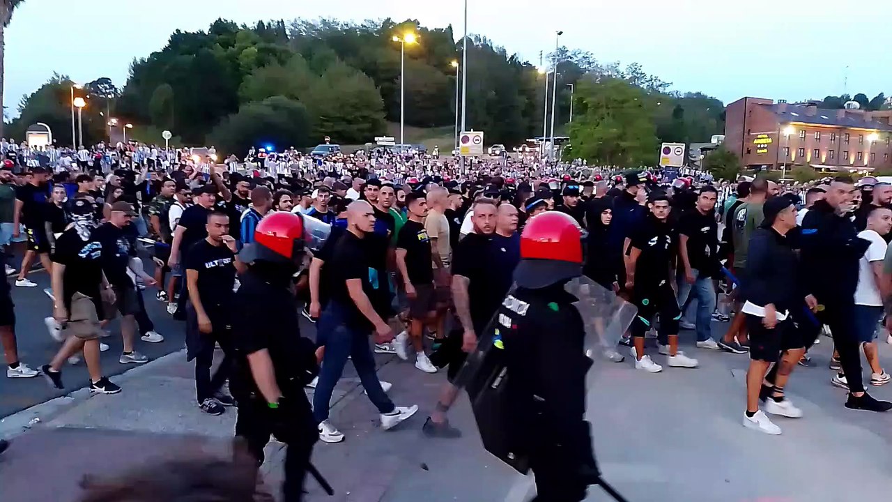 Entrada a Anoeta para el partido con el Inter de Milán